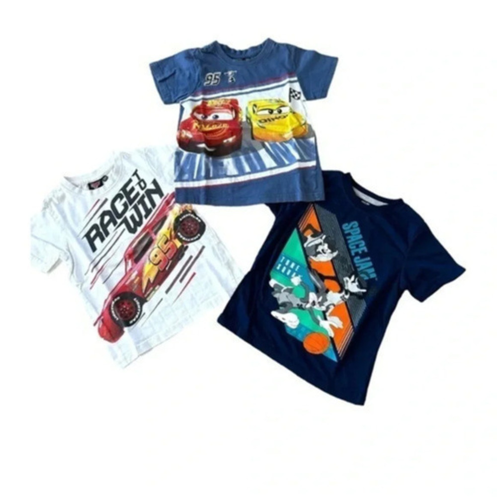 Lot of 3 t-shirts size 5/6 yoDisney Pixar and Space Jam